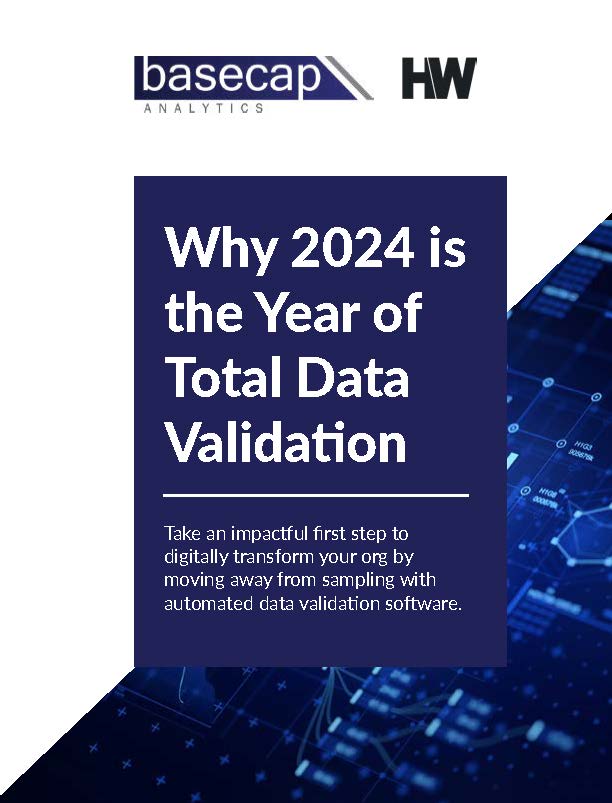 Cover a whitepaper titled "Why 2024 is the Year of Total Data Validation"