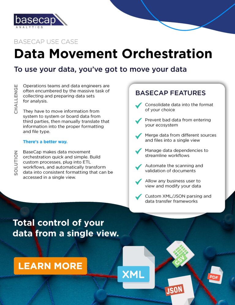 downloadable solution sheet titled "Data Movement Orchestration"