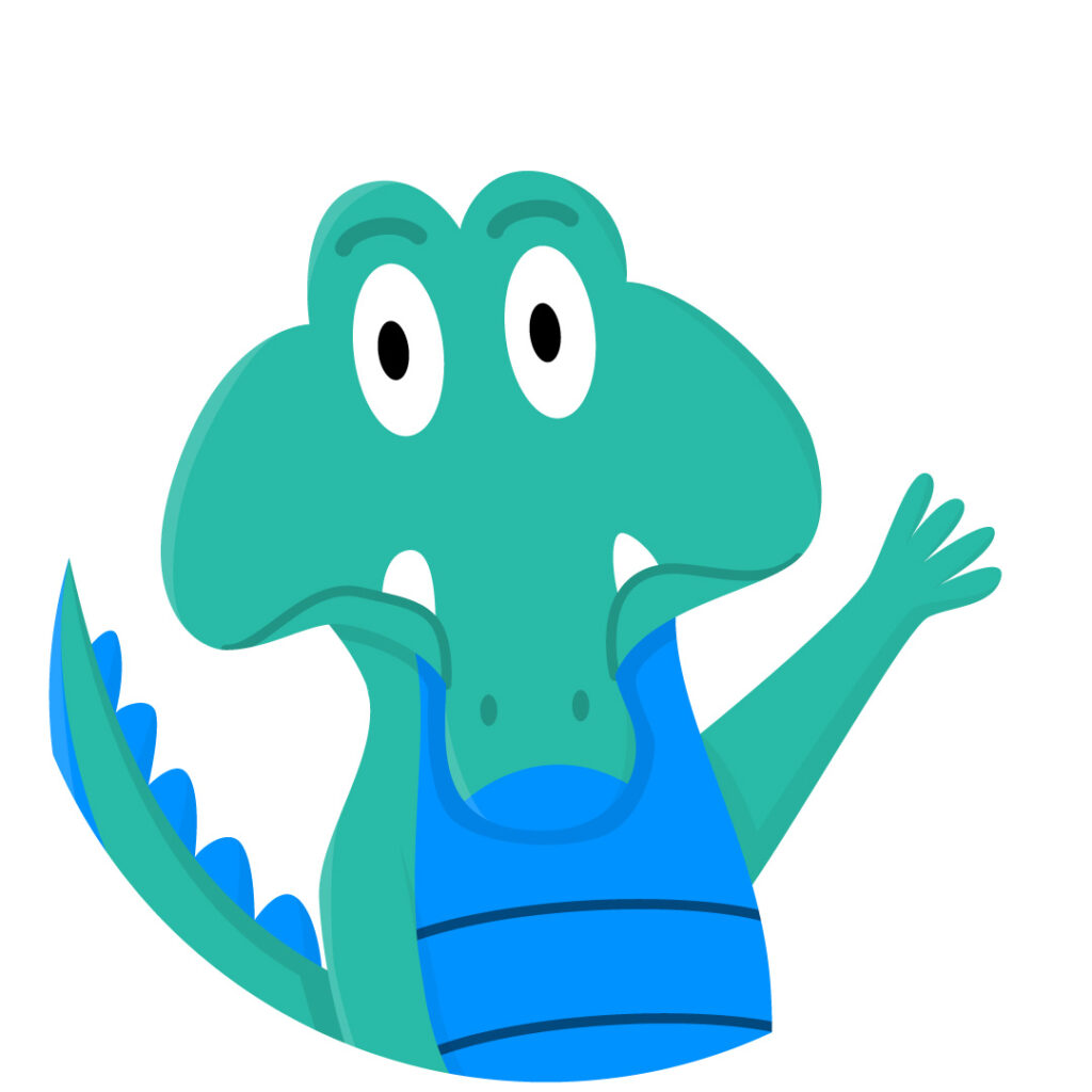 An illustration of an alligator