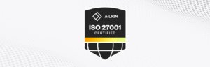 banner with A-LIGN ISO badge indicating successful achievement of the certificate