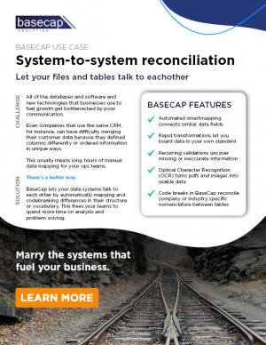 system-to-system reconciliation one-sheet
